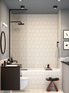 简约风格家庭卫生间浴室装修设计图一览