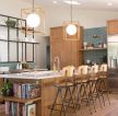 2023美式简约风格开敞式厨房吧台设计图片