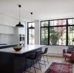 2023现代北欧风格自建别墅厨房窗户设计图片