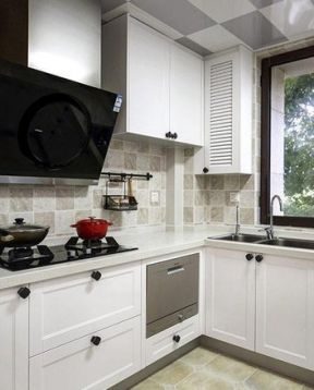 贵大南苑145㎡三居室美式风格厨房装修效果图