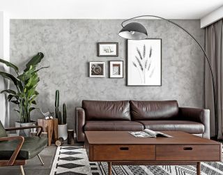 美式风格家用客厅木质茶几装修图
