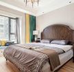 美式风格住宅卧室实木床装修摆放效果图