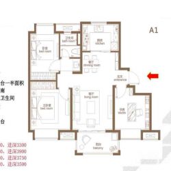 3室2厅A1户型，98平米