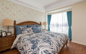 领秀智谷美式105平三居室卧室装修案例