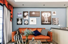 房屋客厅沙发颜色搭配装饰设计效果图2023