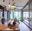 东南亚风格室内书房茶室装修图片欣赏2023