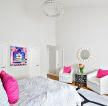 2023北欧风格家庭卧室白色背景墙设计图片