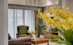 现代美式风格136㎡四居客厅沙发椅设计图片