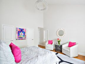 2023北欧风格家庭卧室白色背景墙设计图片