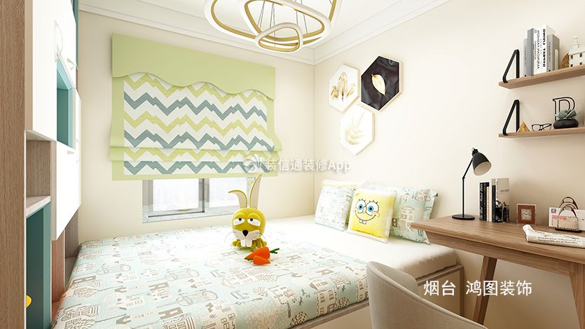 泰颐新城95平米三居室现代简约风格儿童房装修效果图