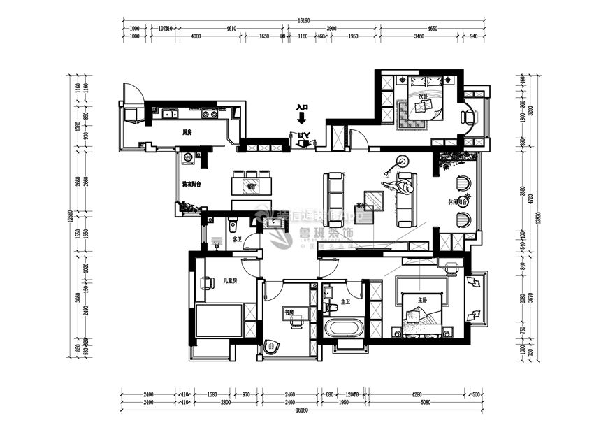 2023四居室房屋戶型設計圖