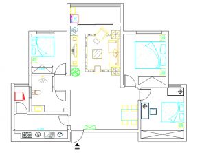 126平方米房屋戶型設計圖片