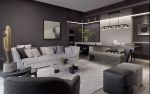 2023现代简约风格135㎡三居客厅沙发设计图片