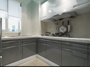 95平米现代风格二居室厨房橱柜装潢效果图片