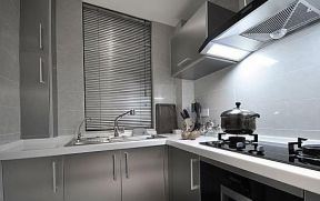 万科新都会两居90平现代风格厨房百叶窗效果图