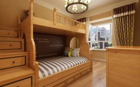 96平米简美式风格二居新房儿童卧室装饰效果图