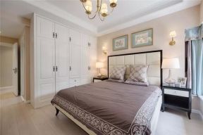 136平米现代美式风格三居住宅卧室设计图片