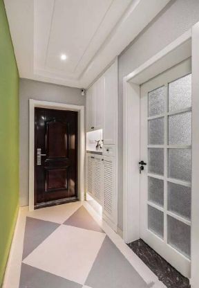 现代风格房子玄关柜简单装修设计图片