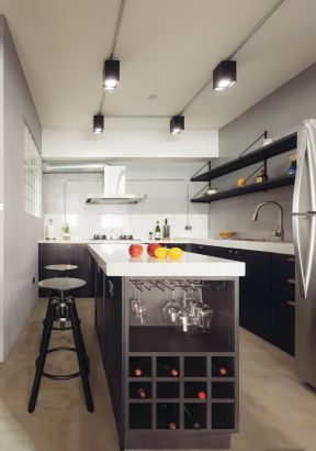 万博汇85平米两居室现代风格厨房装修效果图