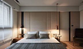 现代时尚家庭卧室床头吊灯装修高清图