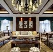 经典中式风格客厅沙发装饰设计效果图