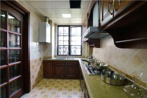宏聚地中海160平米四居室古典風(fēng)格廚房裝修效果圖