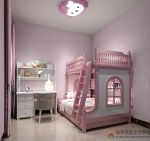 107平米三居欧式卧室儿童高低床装修设计效果图