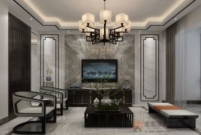 92平米中式二居電視背景墻設(shè)計裝修效果圖
