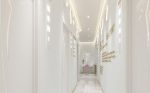 2023欧式100平米美容院走廊背景墙装修效果图