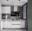 100平方米简欧风格房子厨房白色橱柜设计图