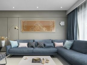 混搭风格样板房客厅转角沙发装饰效果图赏析