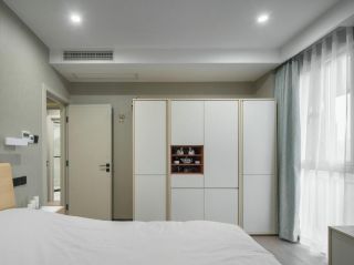 混搭样板房卧室白色衣柜设计造型图片