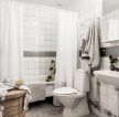 北欧风格小户型浴室浴帘隔断装修图片