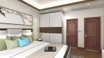 140平米中式三居卧室装修设计效果图欣赏
