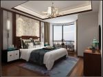 中式500平米中式别墅卧室飘窗装修设计图欣赏