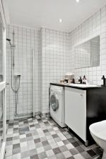 北欧风格小户型卫生间洗衣房一体装修