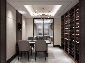 现代600平米别墅餐厅吊灯装修设计效果图欣赏