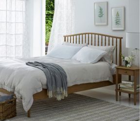  2020卧室实木床设计效果图 北欧卧室装修图 