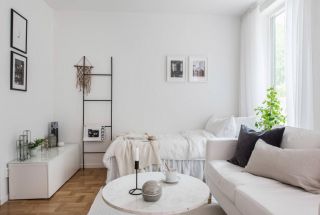 2023北欧风格小户型卧室客厅一体设计装修
