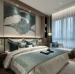 新中式风格家庭卧室床头灯具装修案例图