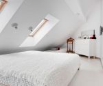 北欧风格小型阁楼卧室白色装修设计图片