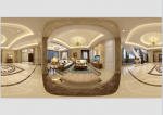 360平米欧式自建别墅客厅装修设计全景图欣赏