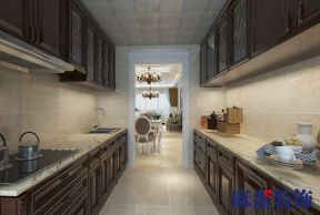 2023欧式三居105平米厨房橱柜装修设计效果图欣赏
