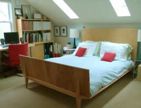 现代风格小型阁楼卧室装潢设计图片2023