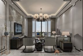 121平米中式三居客厅沙发装修设计效果图欣赏