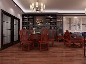 中式风格餐厅红木餐桌椅装修效果图赏析
