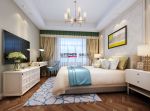 高速时代城美式风格家庭卧室实木地板装修图
