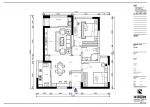 雅鹿臻园96平美式风格房子装修平面设计图