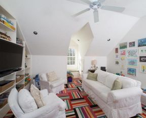 客厅地毯与沙发搭配 简约美式客厅装修效果图 