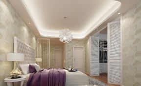 华源上海城现代风格卧室衣帽间折叠门设计效果图